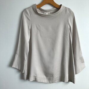 COS Womens Blouse Long Sleeve Slouchy Oyster Modern Cowl Neck 4